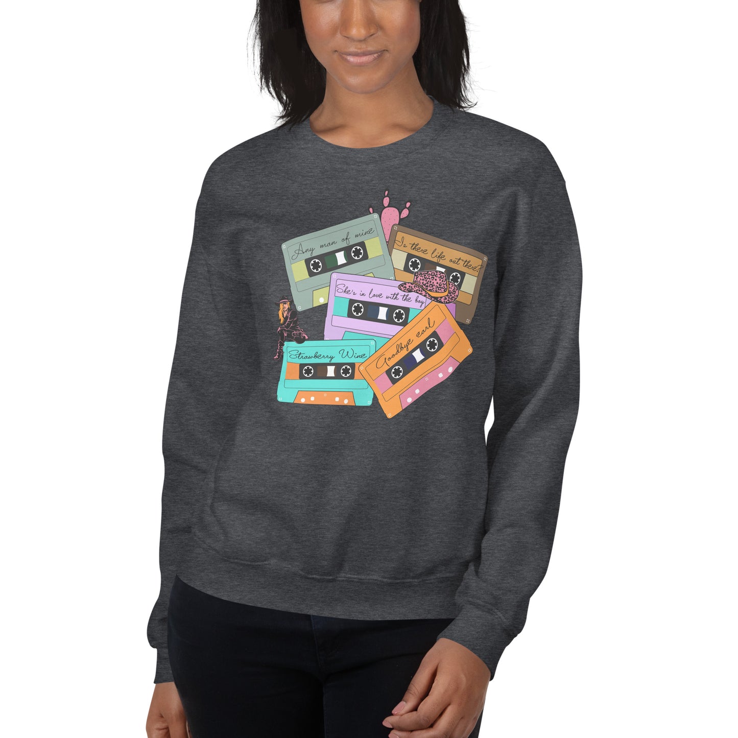 Custom 90's Country Music Cassettes Retro Graphic Unisex Sweatshirt