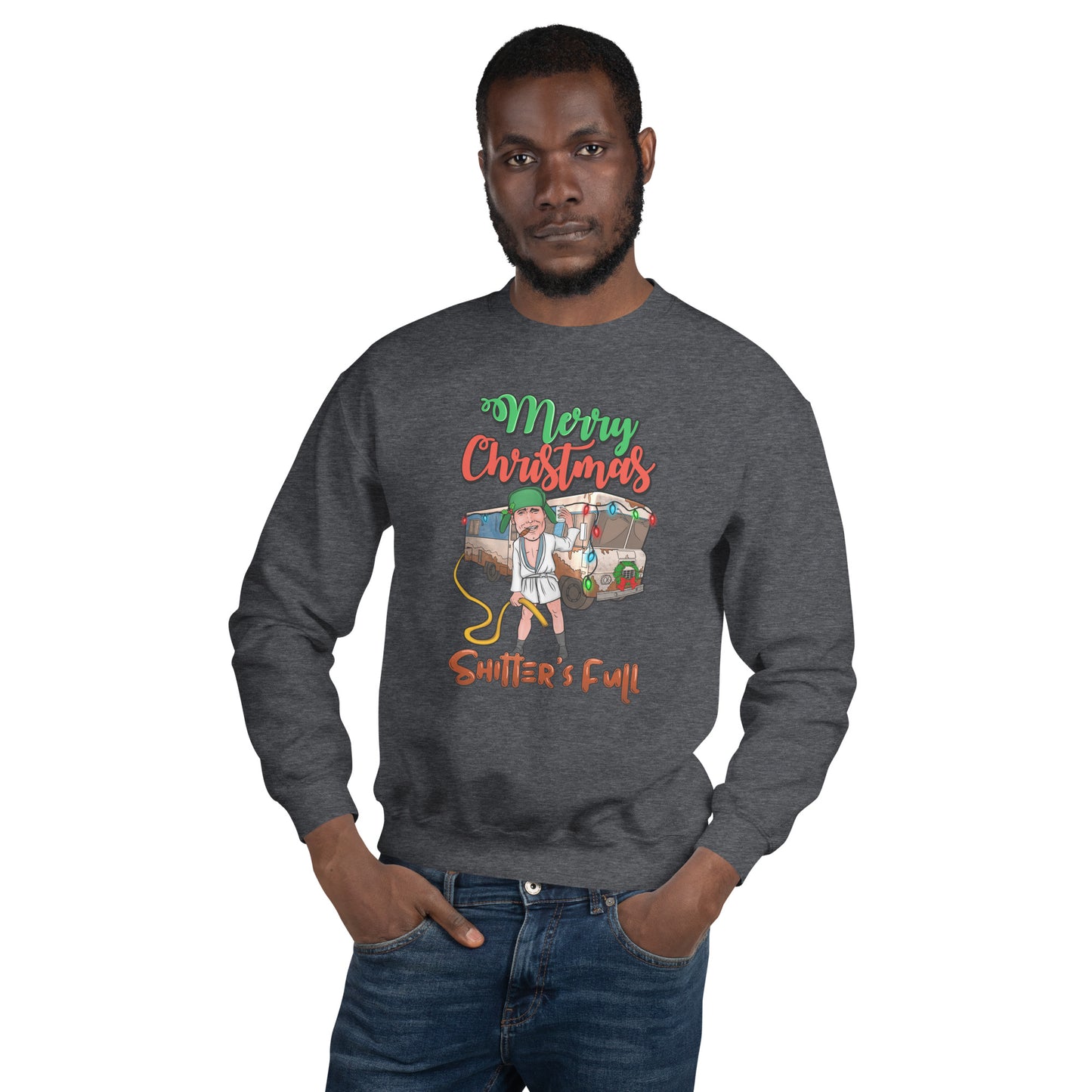 Custom Merry Christmas Sh*tter's Full Retro Graphic Unisex Sweatshirt