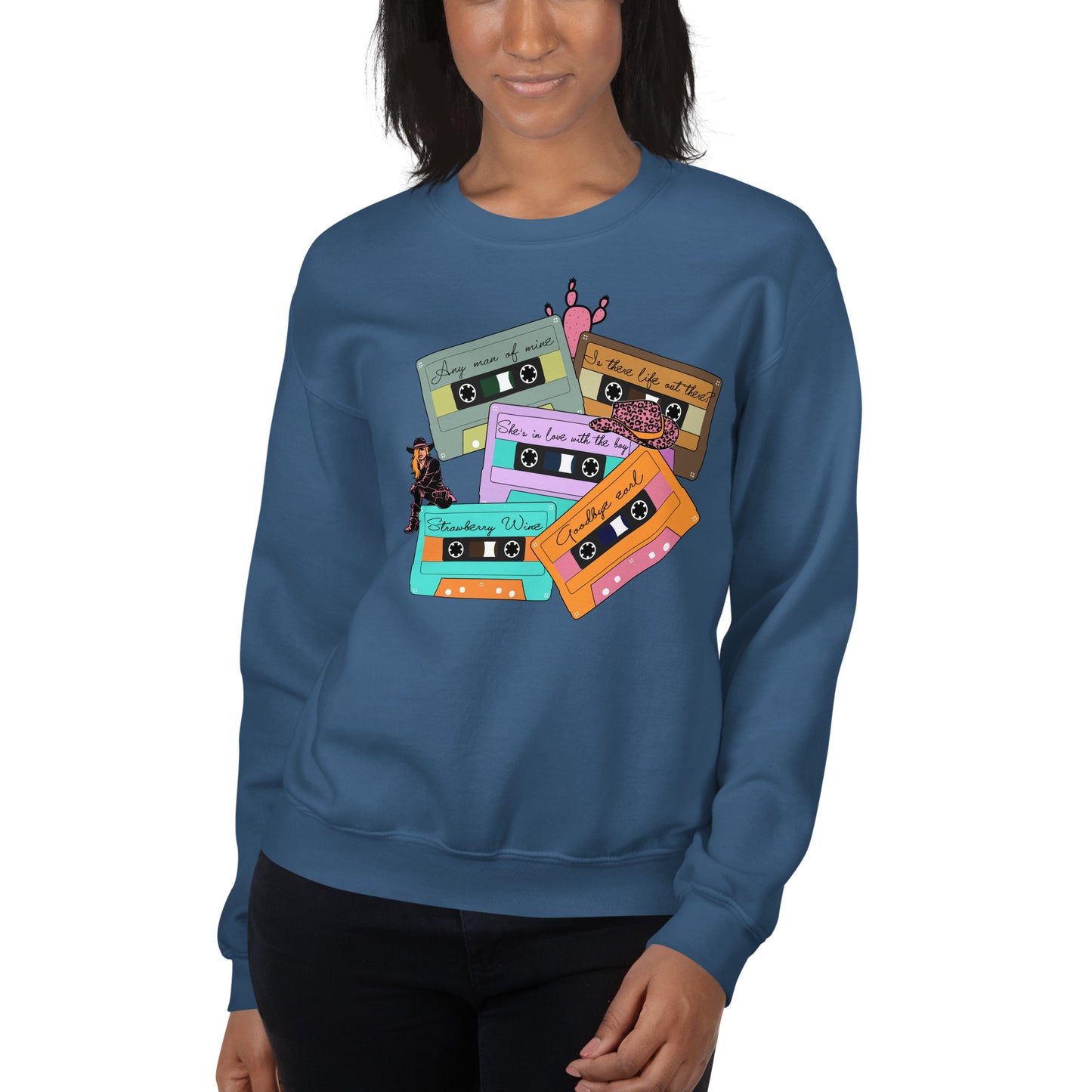 Custom 90's Country Music Cassettes Retro Graphic Unisex Sweatshirt