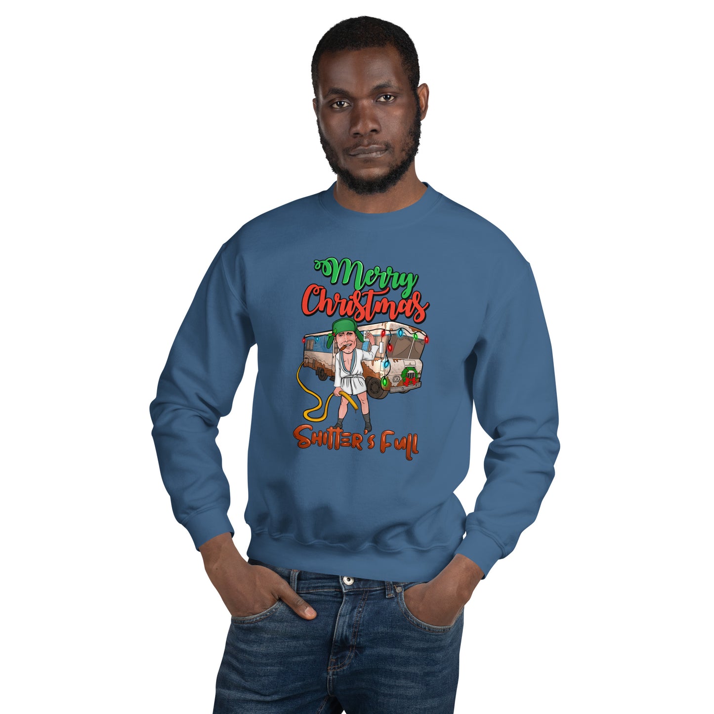 Custom Merry Christmas Sh*tter's Full Retro Graphic Unisex Sweatshirt