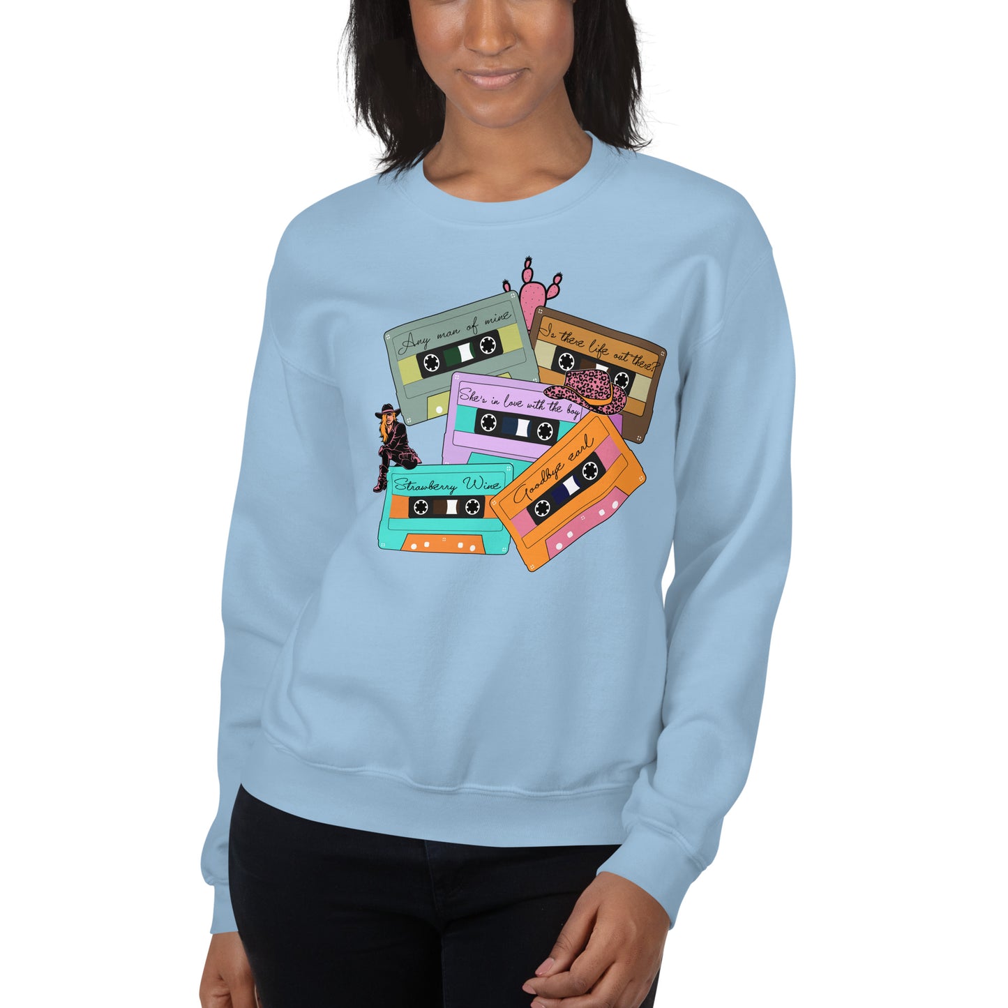 Custom 90's Country Music Cassettes Retro Graphic Unisex Sweatshirt