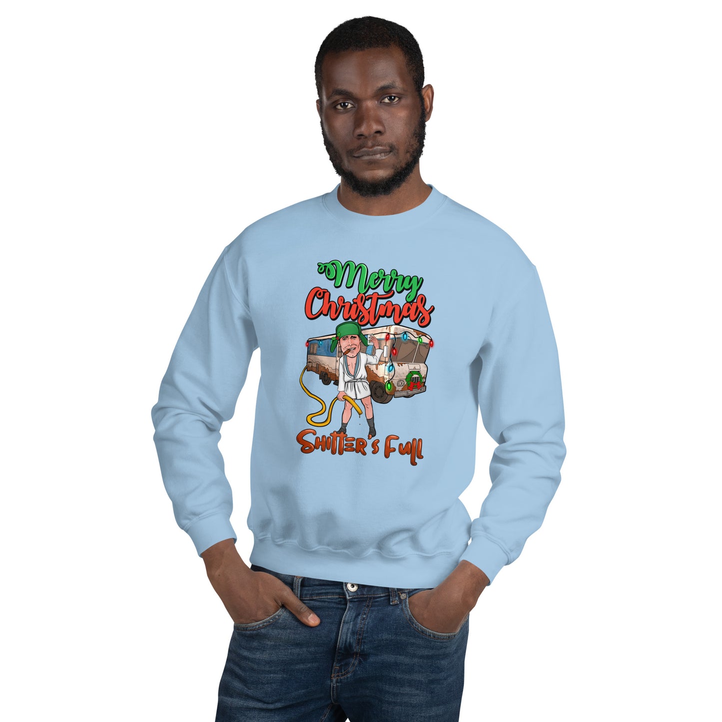 Custom Merry Christmas Sh*tter's Full Retro Graphic Unisex Sweatshirt