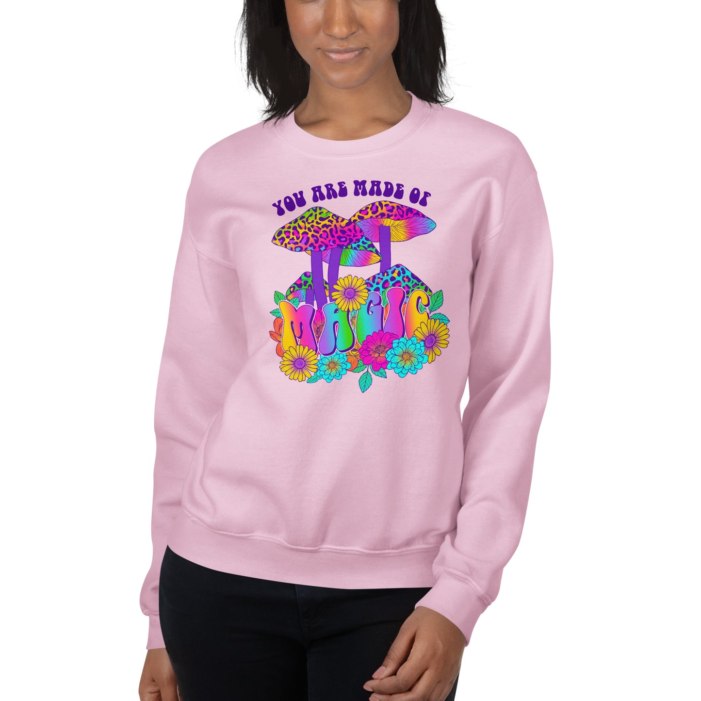 Custom You Are Made Of Magic Mushroom Retro Graphic Unisex Sweatshirt