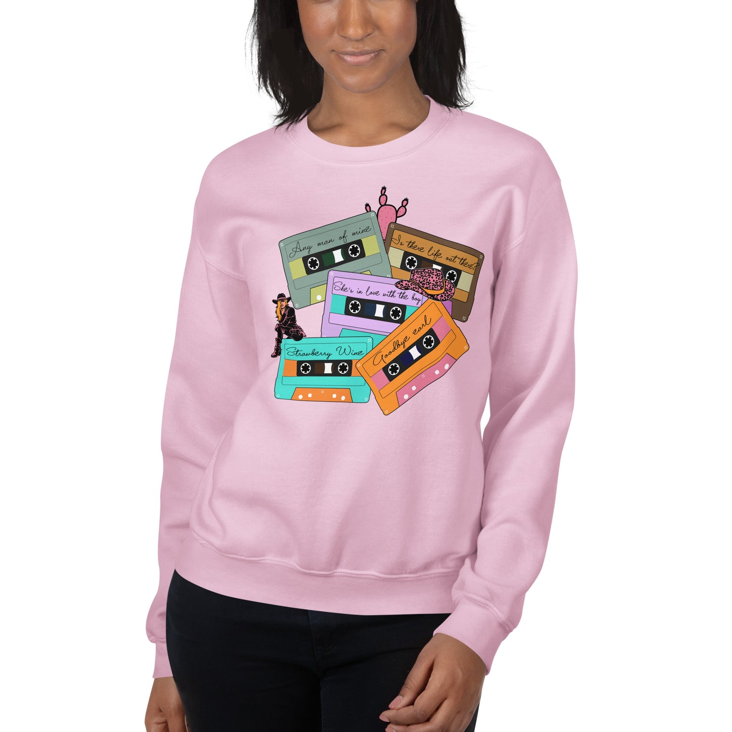 Custom 90's Country Music Cassettes Retro Graphic Unisex Sweatshirt