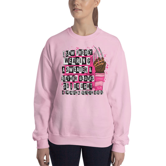 Custom I Saw Freddy Men Girls Halloween Retro Graphic Unisex Sweatshirt