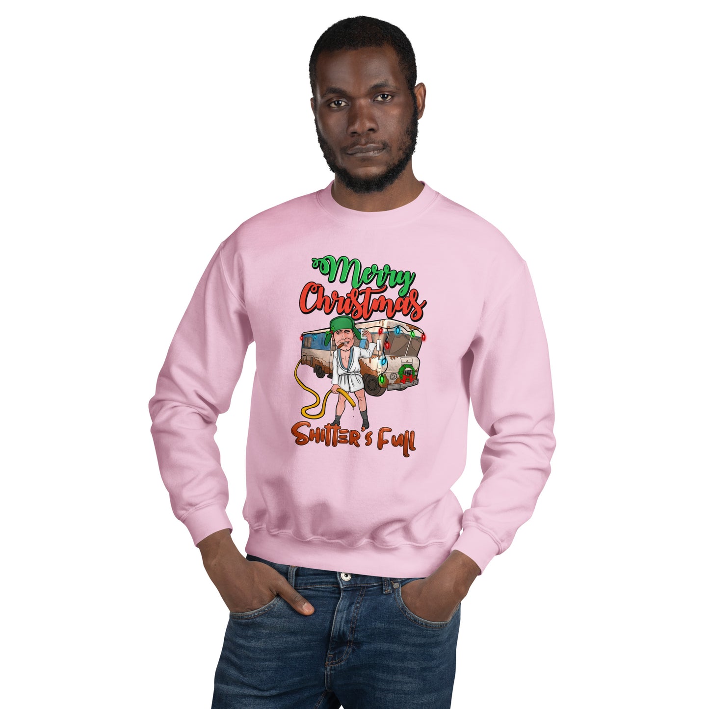 Custom Merry Christmas Sh*tter's Full Retro Graphic Unisex Sweatshirt