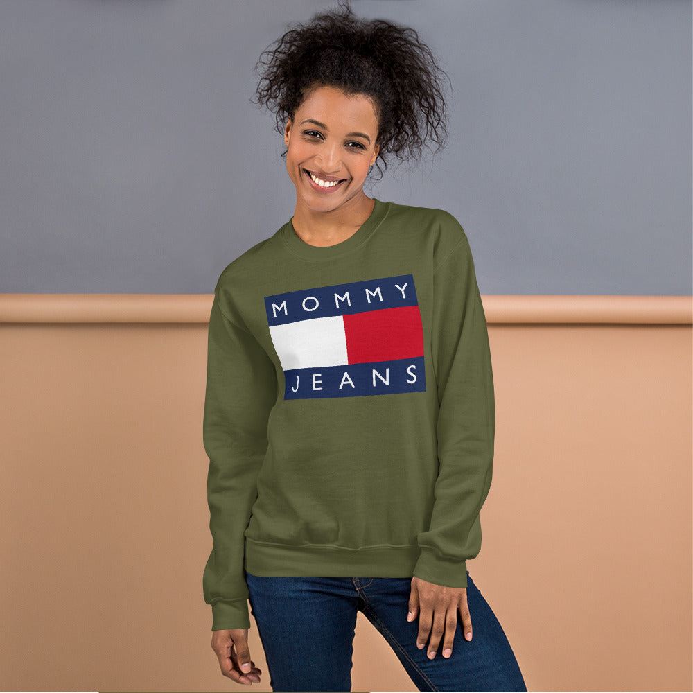 Custom Mommy Jeans Tommy Retro Graphic Unisex Sweatshirt