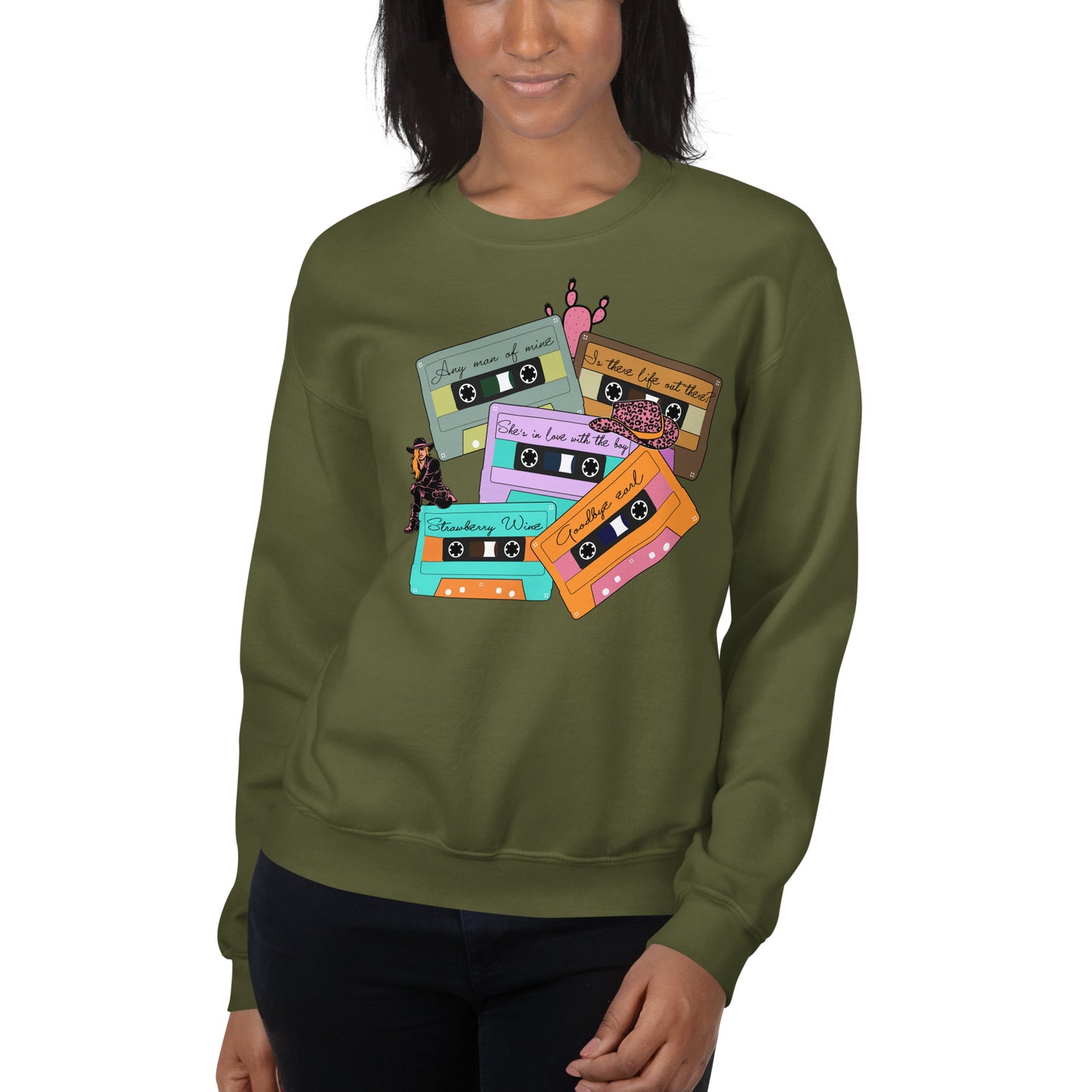 Custom 90's Country Music Cassettes Retro Graphic Unisex Sweatshirt