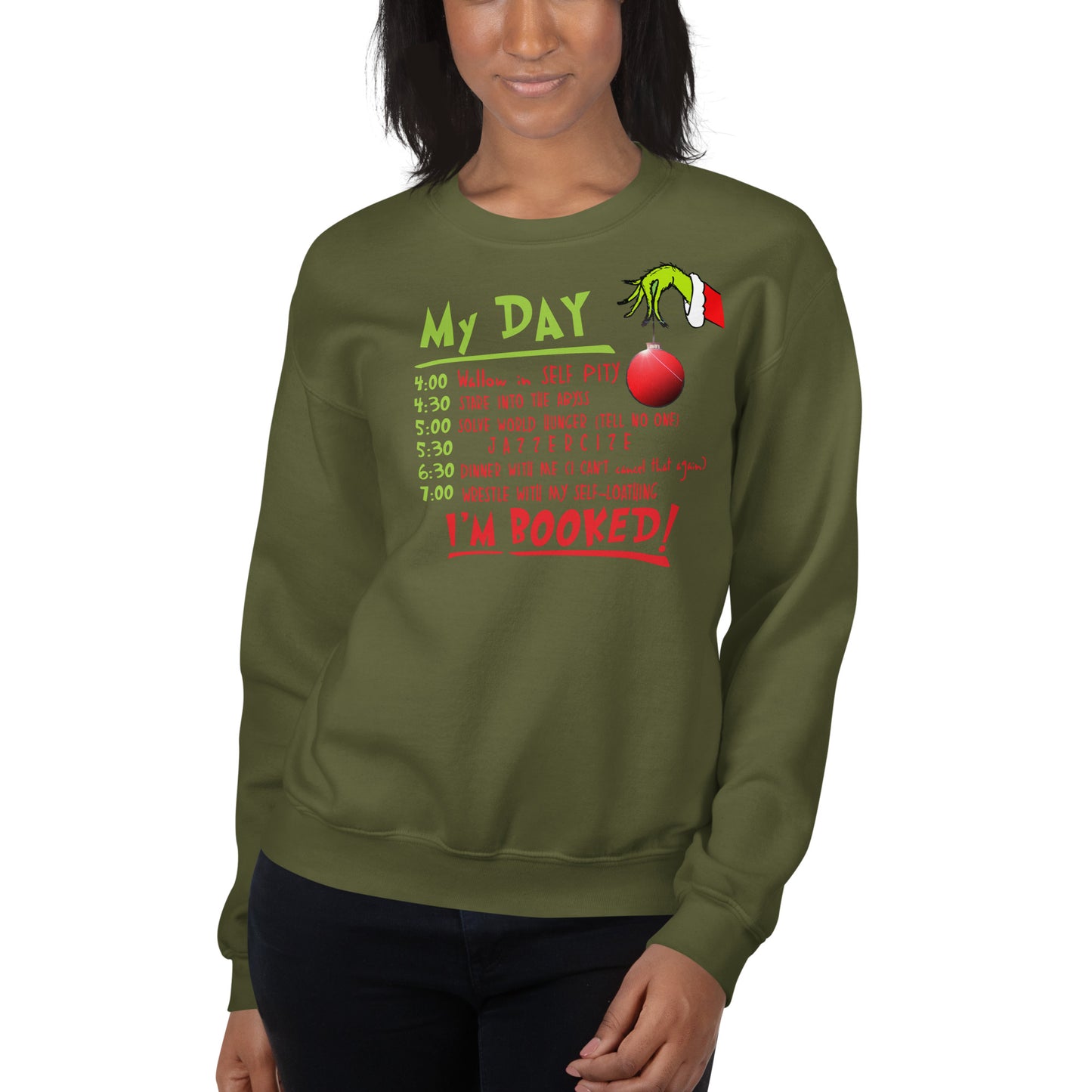 Custom I'm Booked Christmas Retro Graphic Unisex Sweatshirt