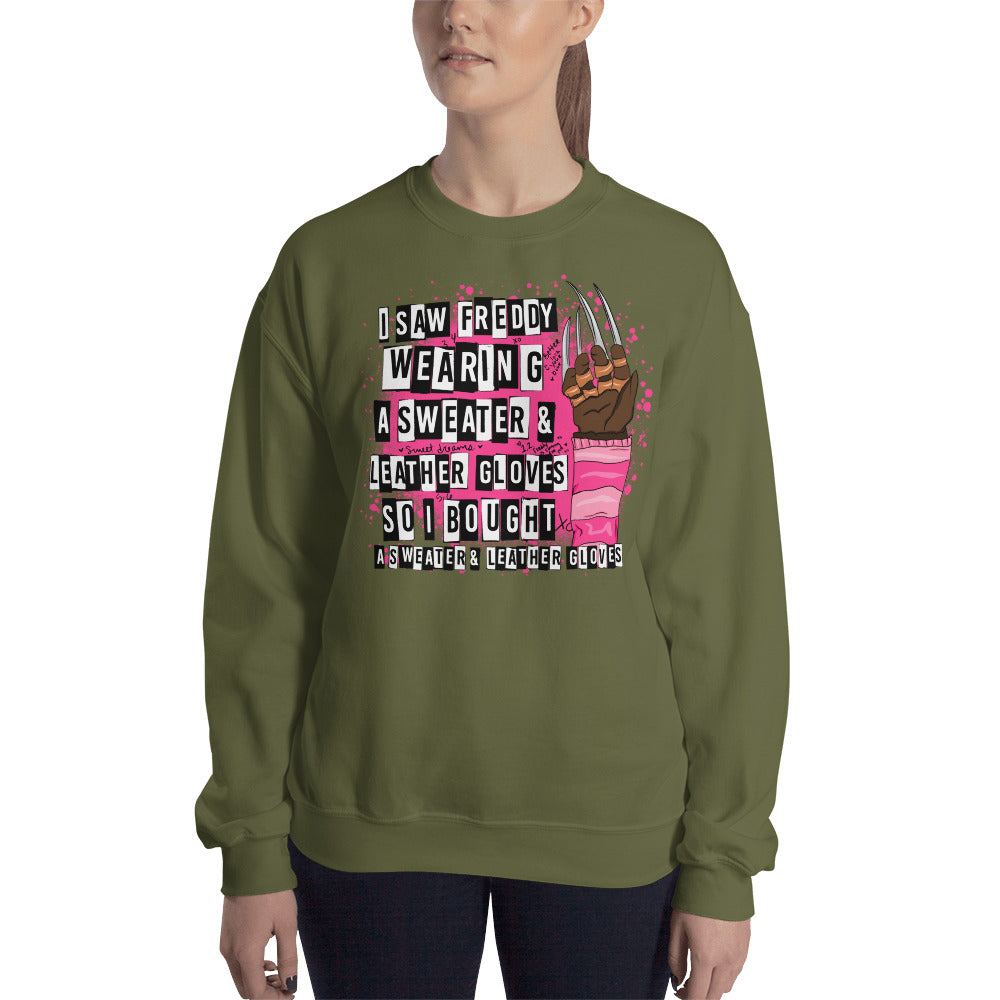 Custom I Saw Freddy Men Girls Halloween Retro Graphic Unisex Sweatshirt