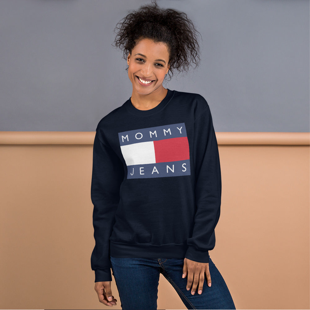 Custom Mommy Jeans Tommy Retro Graphic Unisex Sweatshirt
