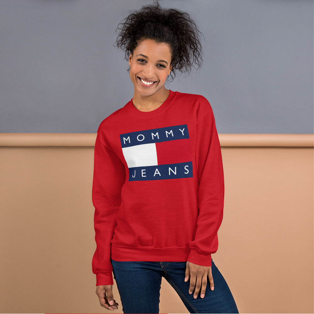 Custom Mommy Jeans Tommy Retro Graphic Unisex Sweatshirt