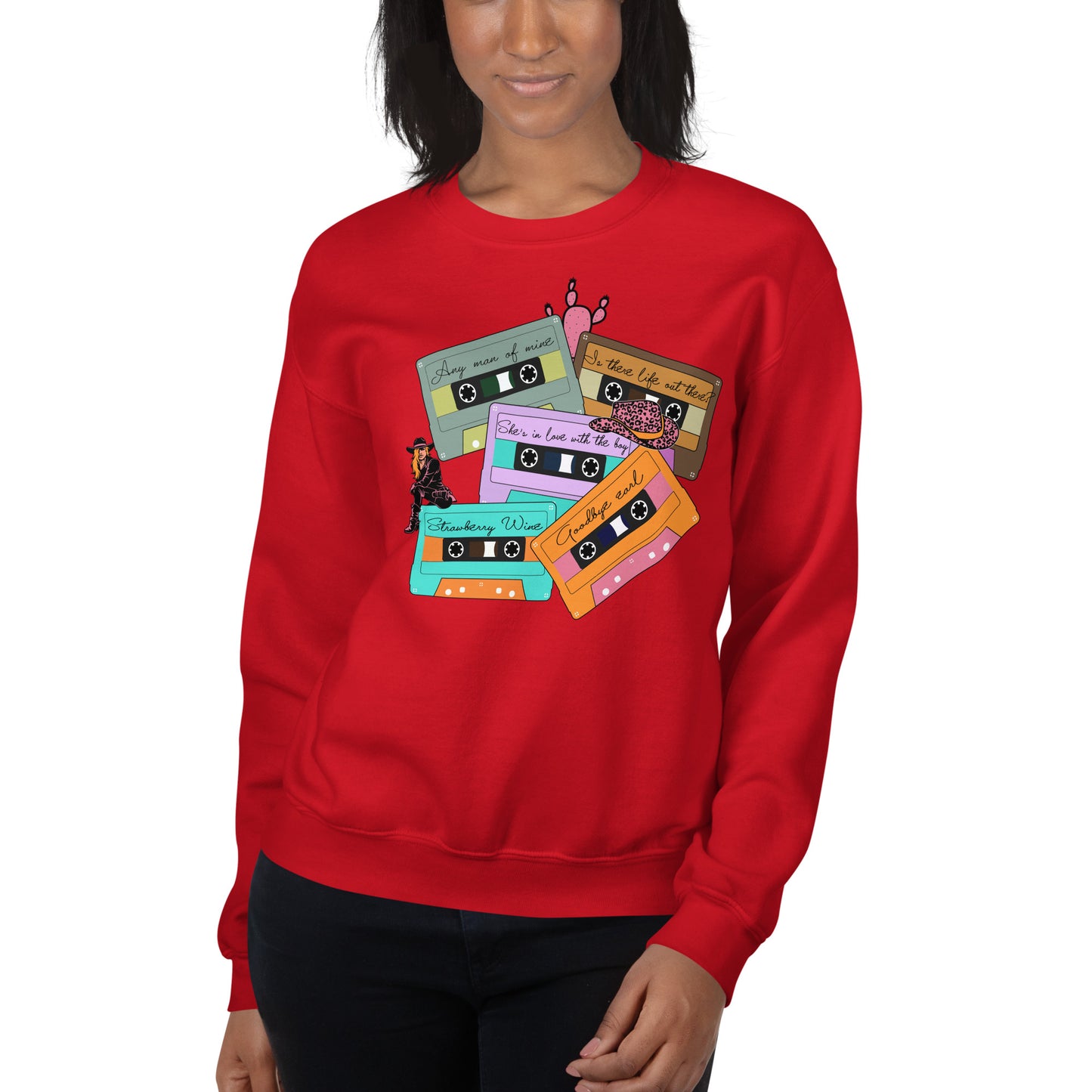 Custom 90's Country Music Cassettes Retro Graphic Unisex Sweatshirt