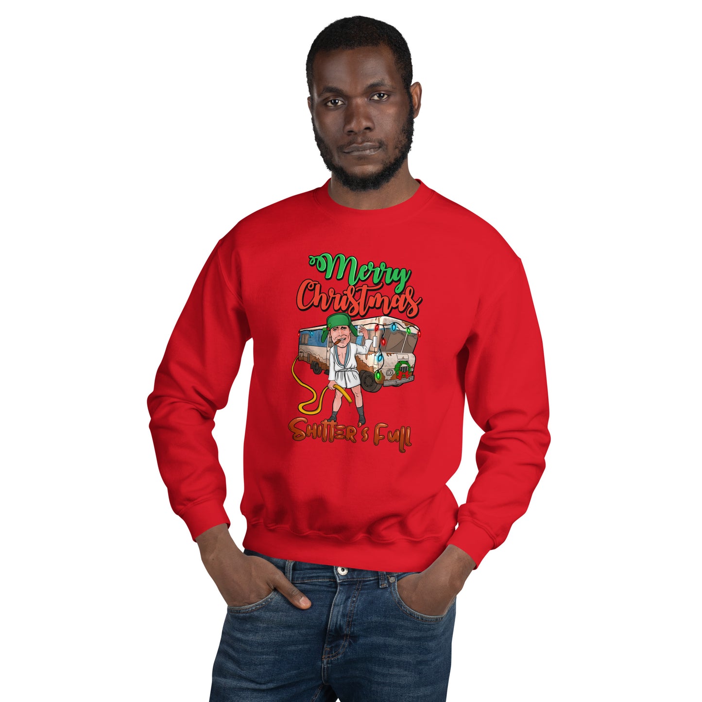 Custom Merry Christmas Sh*tter's Full Retro Graphic Unisex Sweatshirt