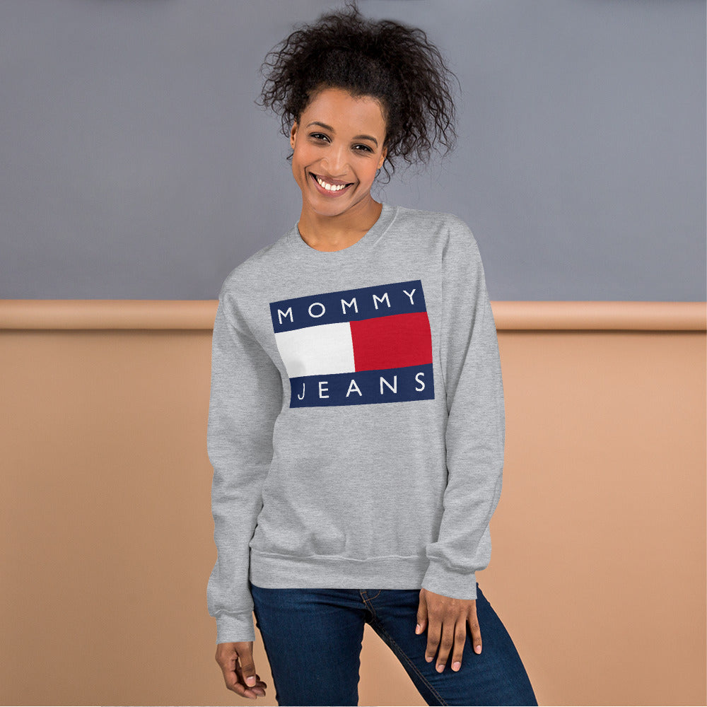 Custom Mommy Jeans Tommy Retro Graphic Unisex Sweatshirt
