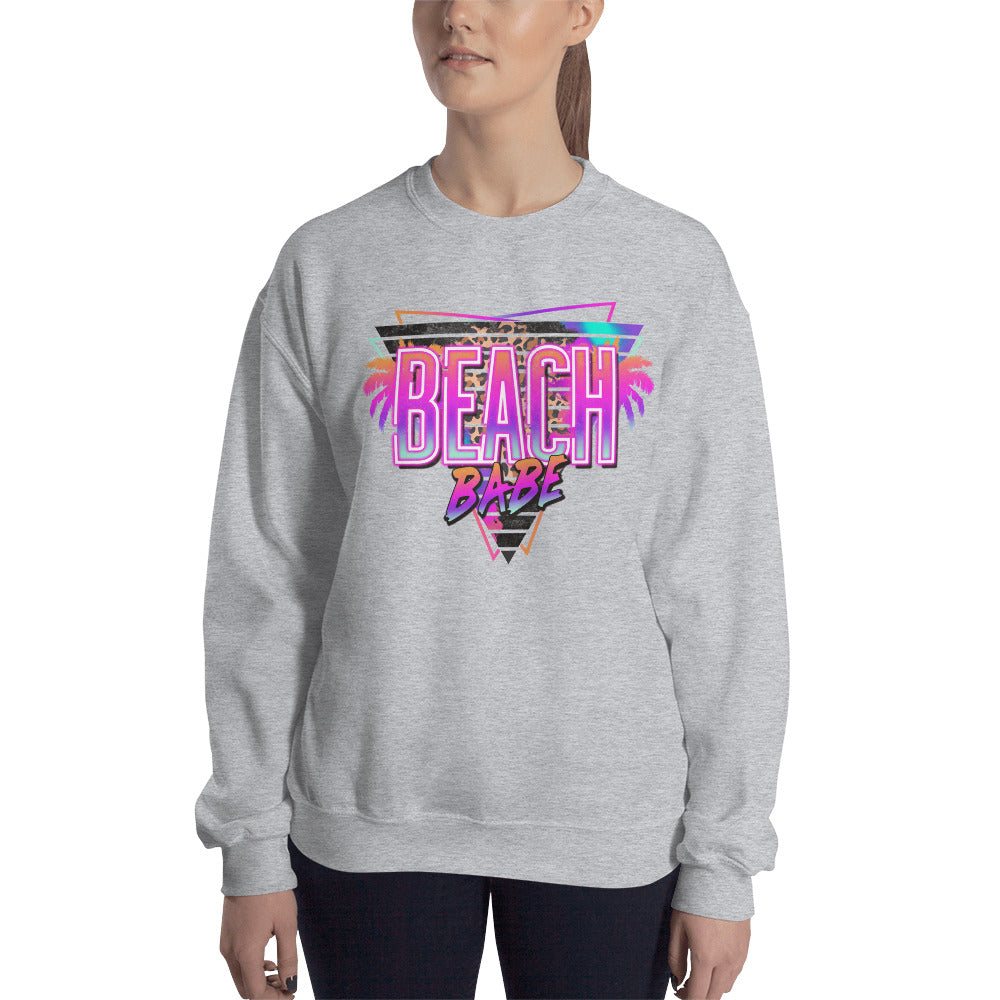 Custom Beach Babe Tropical Retro Graphic Unisex Sweatshirt