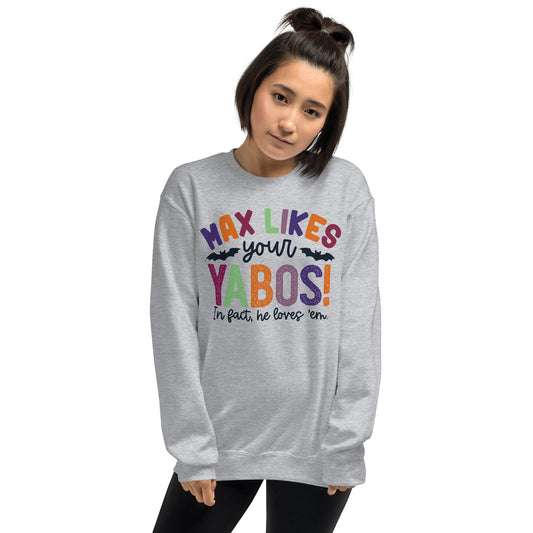 Custom Max Likes Your Yabos Halloween Witches Retro Graphic Unisex Sweatshirt