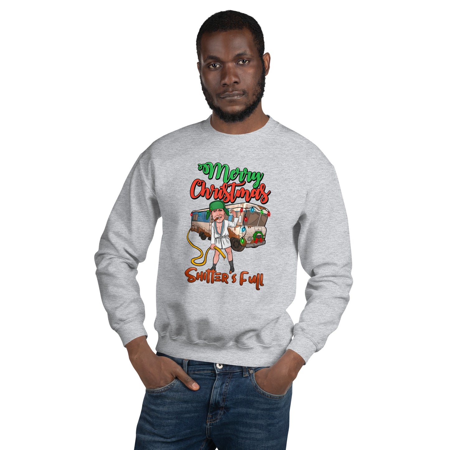 Custom Merry Christmas Sh*tter's Full Retro Graphic Unisex Sweatshirt