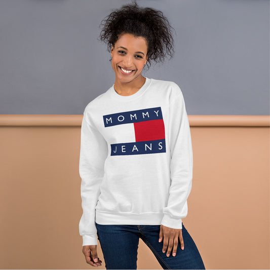 Custom Mommy Jeans Tommy Retro Graphic Unisex Sweatshirt