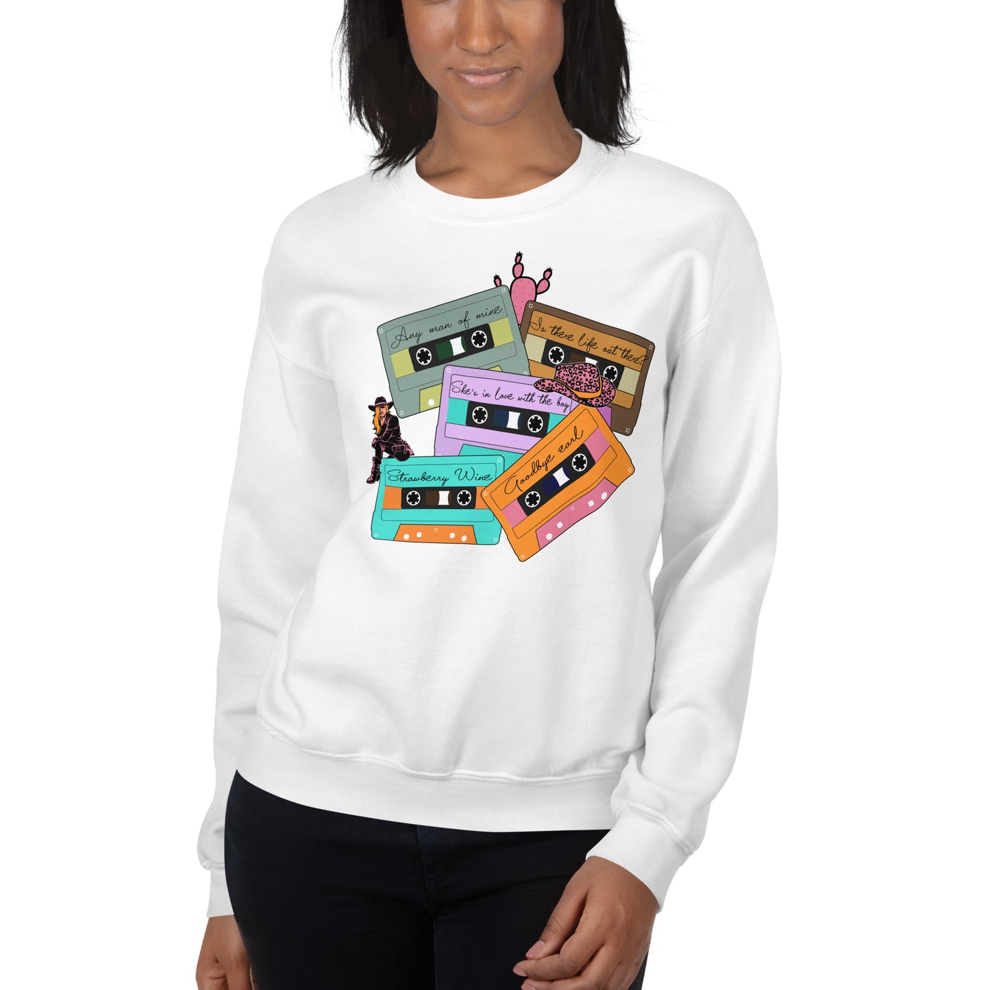 Custom 90's Country Music Cassettes Retro Graphic Unisex Sweatshirt