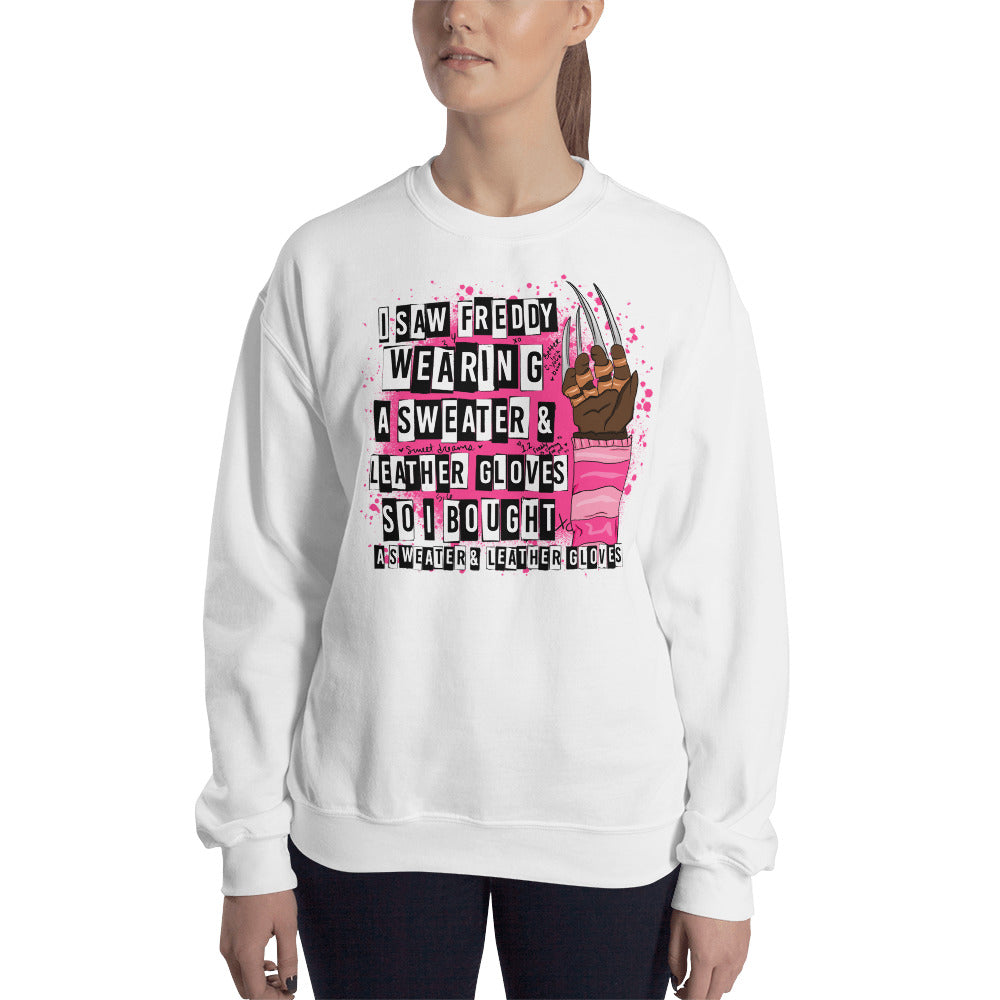 Custom I Saw Freddy Men Girls Halloween Retro Graphic Unisex Sweatshirt