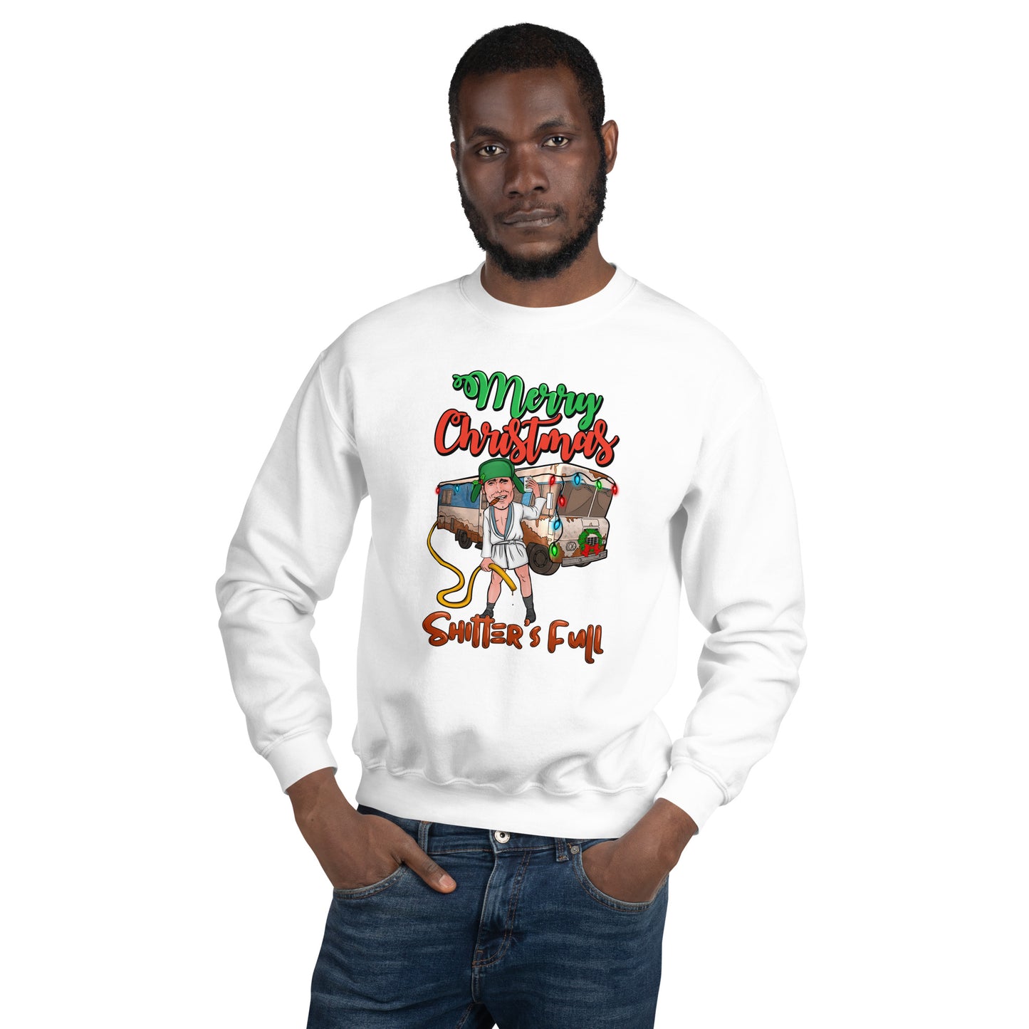 Custom Merry Christmas Sh*tter's Full Retro Graphic Unisex Sweatshirt